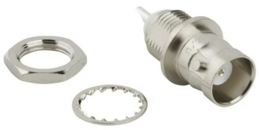 Connector, BNC, chassis, female, one hole mount